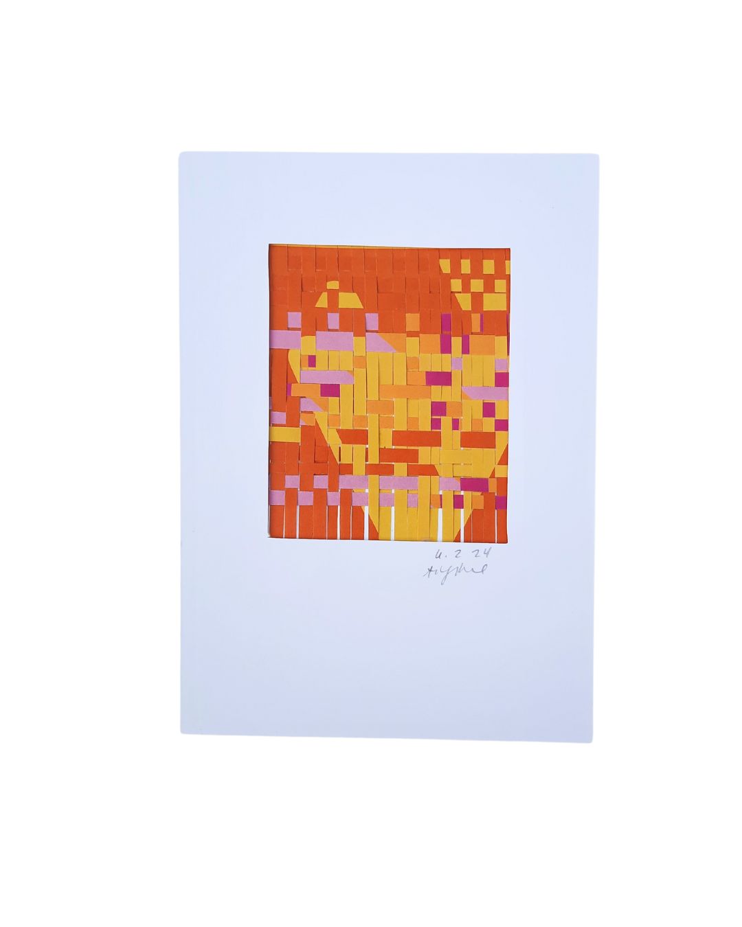 45: Mostly Orange Paper Weaving